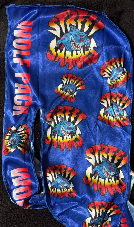 STREET SHARKS DURAG WITH CROWN PATCH